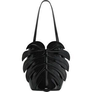 Women's Black Cecelia Leaf Shape Shoulder Bag